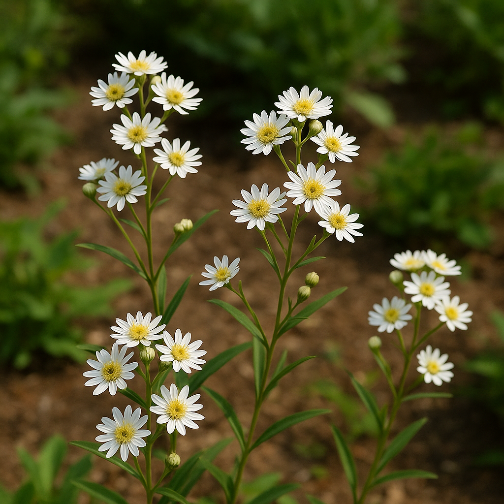 ASTER ptarmicoides (OLIGONEURON album, Solidago ptarmicoides) (White Upland Aster)