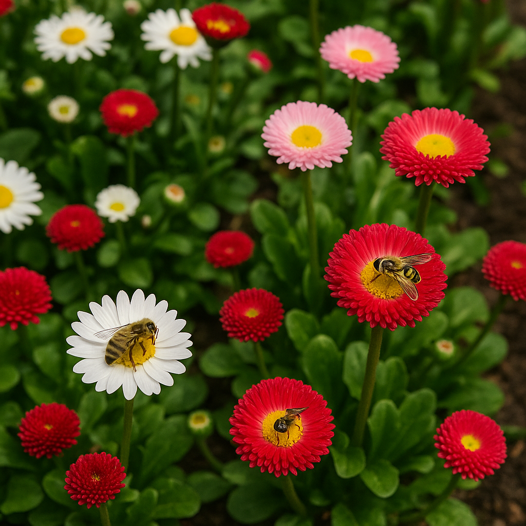 Bellis perennis (Lawn Daisy, English Daisy, Mixed)