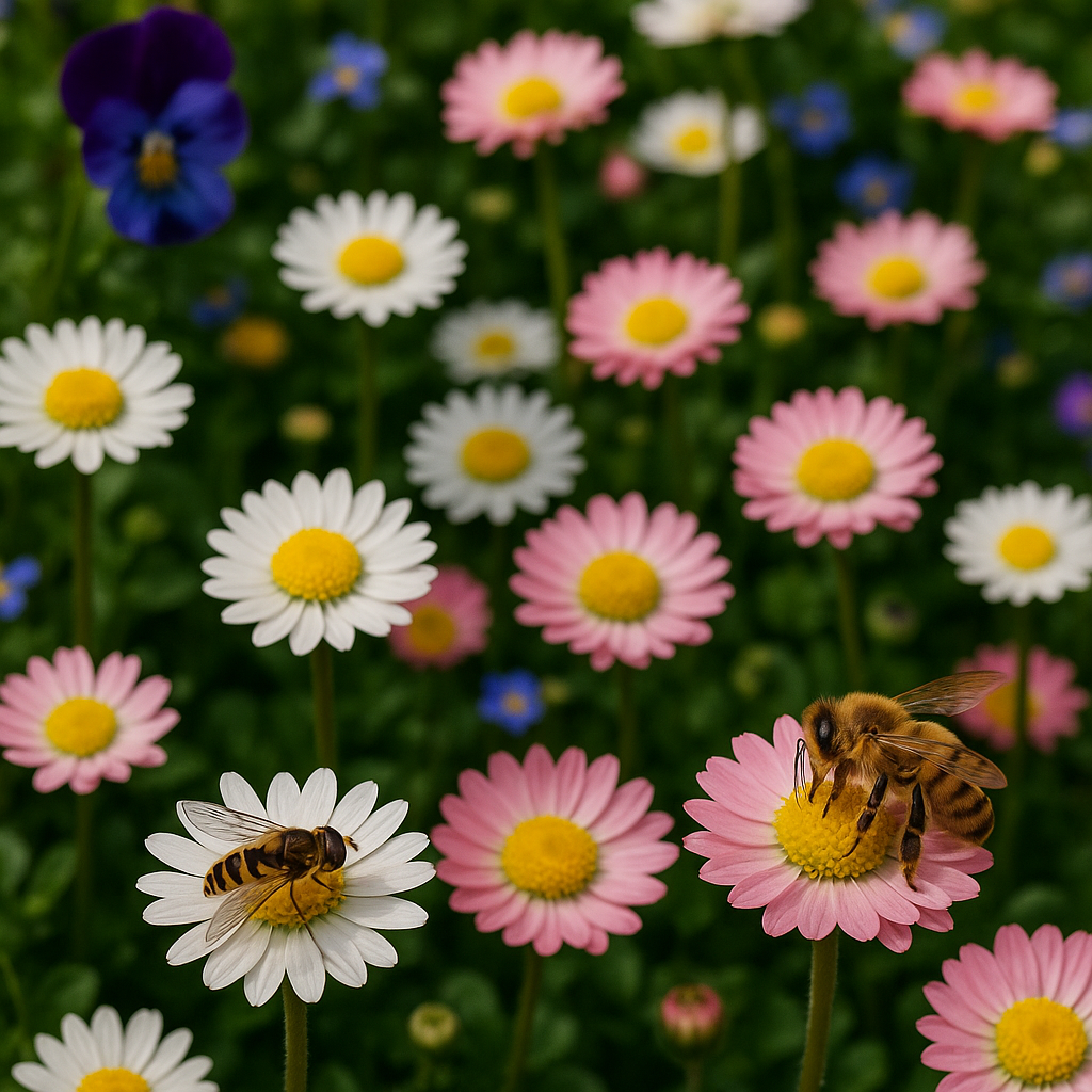 Bellis perennis (Lawn Daisy, English Daisy, Mixed)