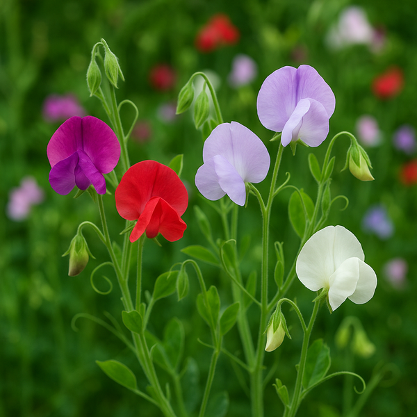 sweet pea succulent LATHYRUS odoratus 'Bijou Mix' (Annual Sweet Pea, Dwarf