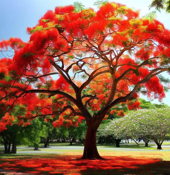 Delonix regia (Flamboyant, Flame Tree, Royal Poinciana)