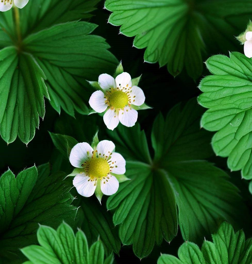 Fragaria vesca (Wild Strawberry, Woodland Strawberry, Alpine Strawberry, European Strawberry, Fraise des bois)