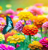 Zinnia elegans (Zinnia Rainbow Mix)