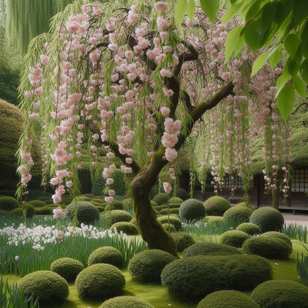 Prunus subhirtella Pendula (Rosebud Cherry, Spring Cherry, Weeping Higan Cherry, Winter Flowering Cherry)