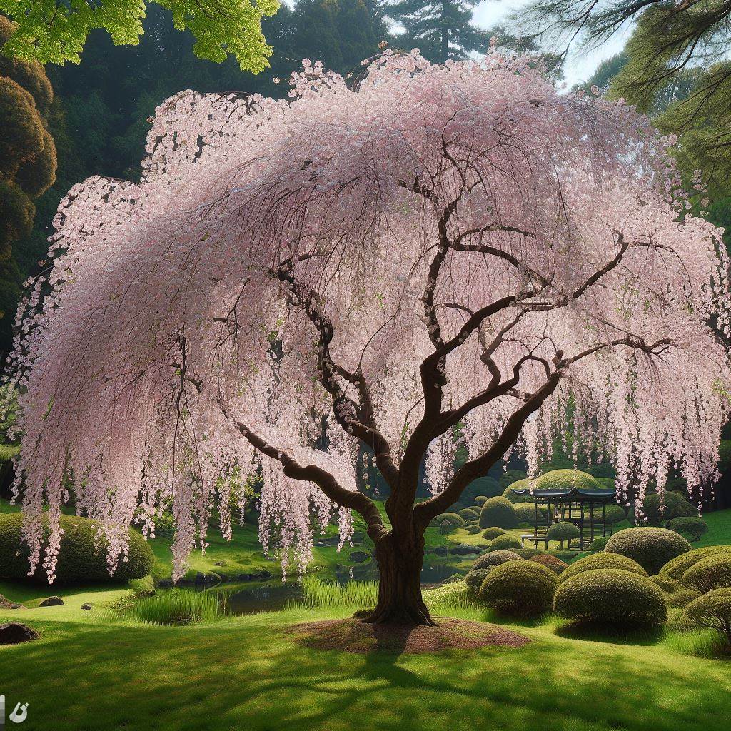 Prunus subhirtella Pendula (Rosebud Cherry, Spring Cherry, Weeping Higan Cherry, Winter Flowering Cherry)