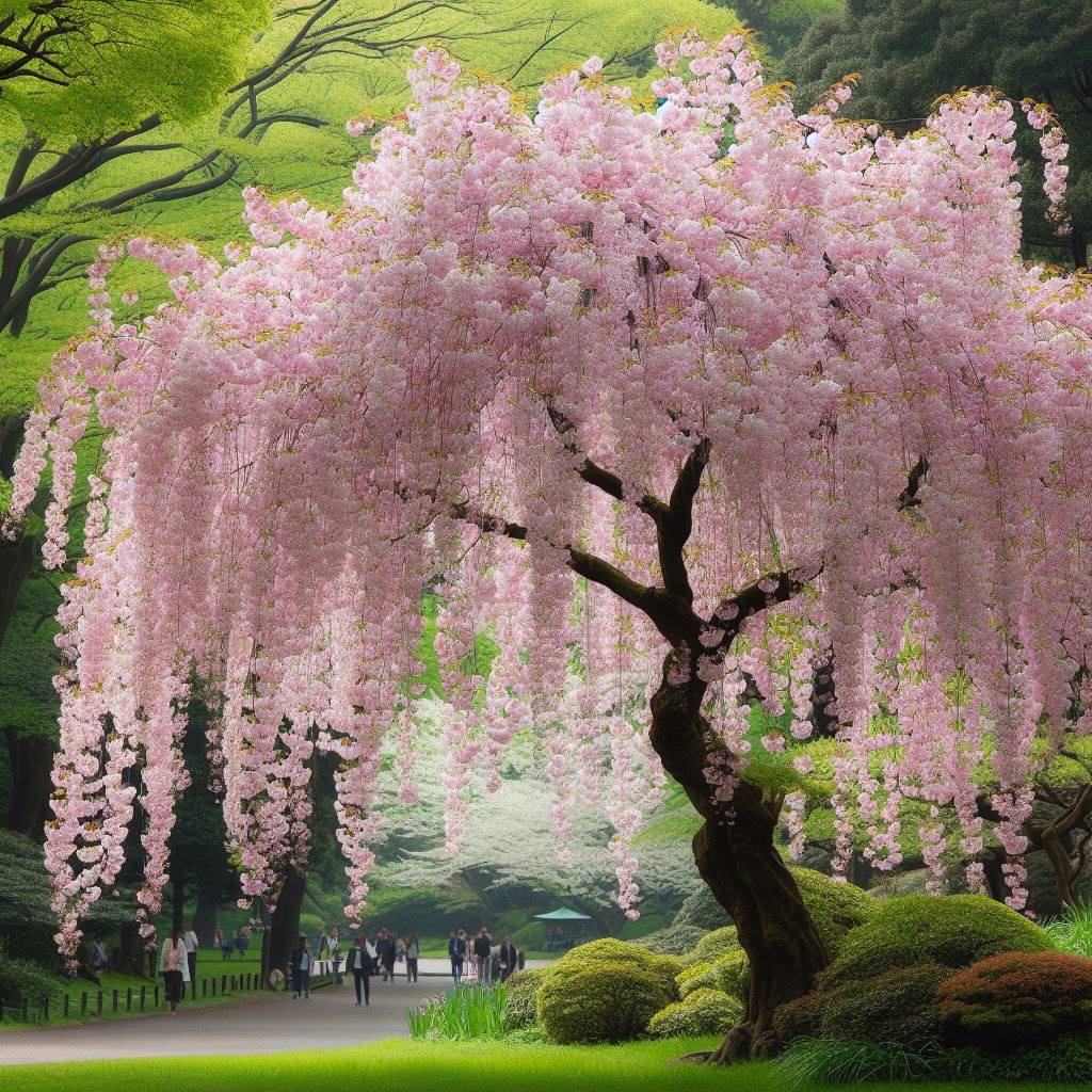 Prunus subhirtella Pendula (Rosebud Cherry, Spring Cherry, Weeping Higan Cherry, Winter Flowering Cherry)