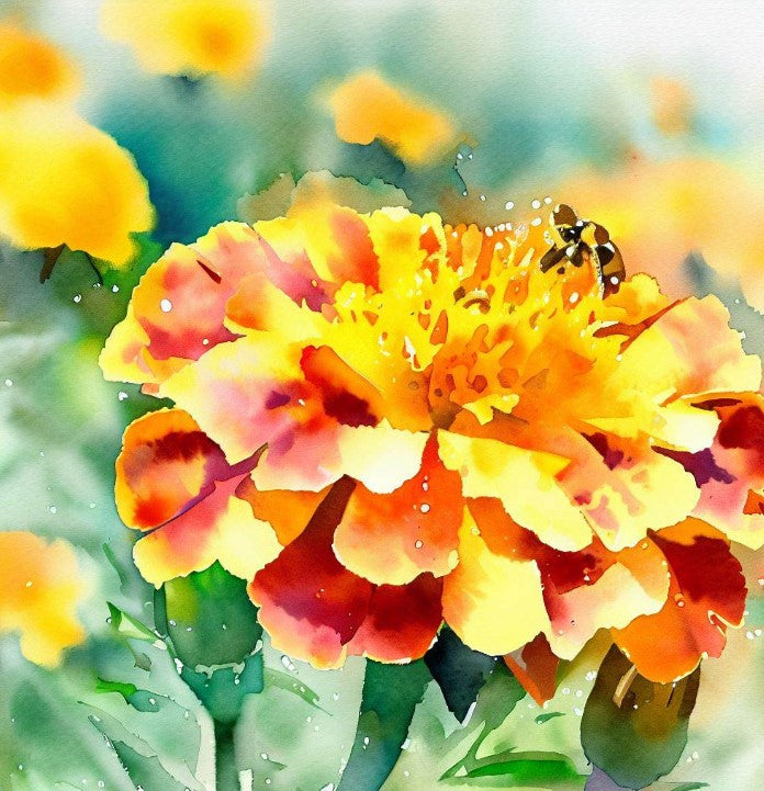 TAGETES patula 'Sparky Mix' (French Marigold - Sparky Mix)