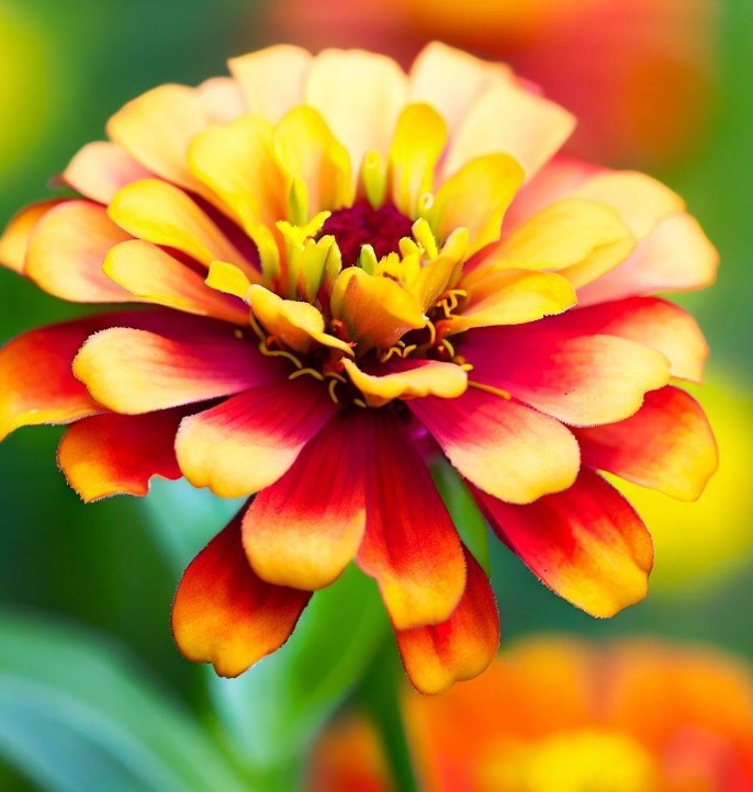 ZINNIA elegans 'Thumbelina' (Zinnia, Dwarf Mixed - Thumbelina)