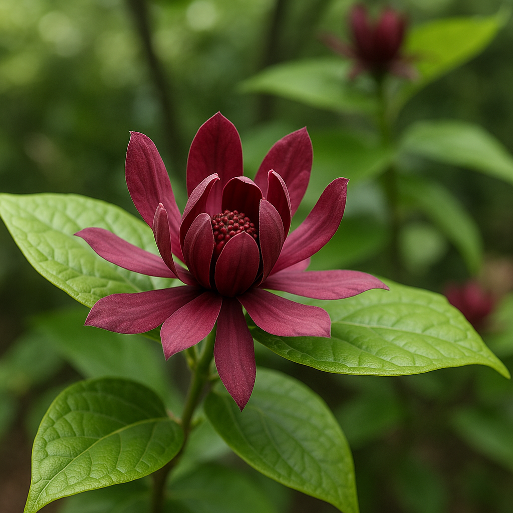 Calycanthus floridus (Carolina Allspice, Strawberry Shrub, Sweet Betsy, Sweet Shrub, Pineapple Shrub)