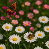 Bellis perennis (English Daisy, Single White)