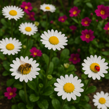 Bellis perennis (English Daisy, Single White)