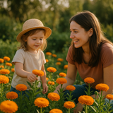 Calendula offinalis (Calendula, 'Ball's Orange')
