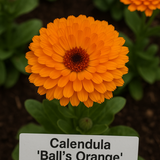Calendula offinalis (Calendula, 'Ball's Orange')