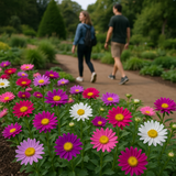 Callistephus chinensis (Aster, China 'Single Mix')