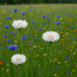 Centaurea cyanus (Cornflower, Tall White)
