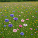 Centaurea cyanus (Cornflower, Polka Dot Mix, Dwarf Mixed)