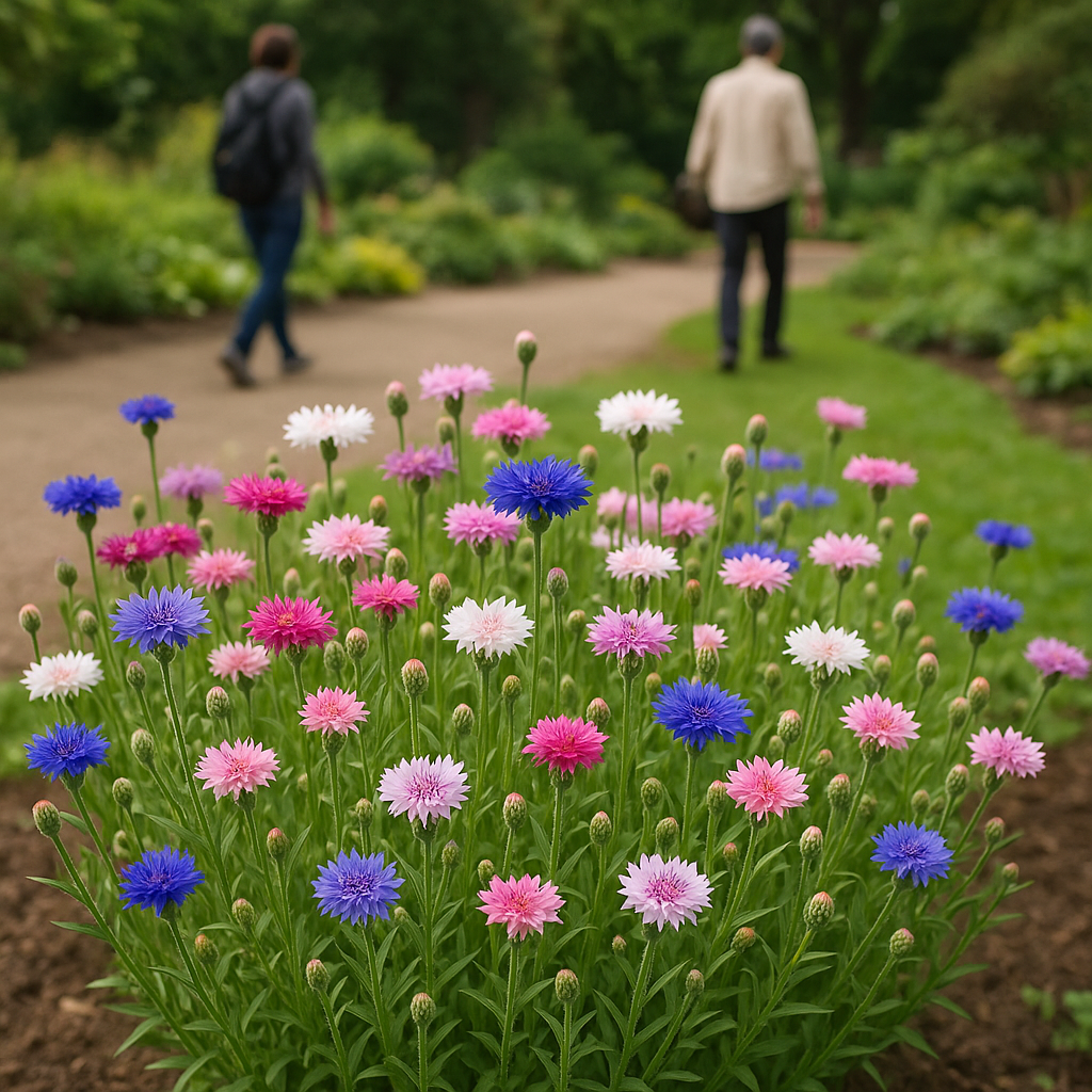 Centaurea cyanus (Cornflower, Polka Dot Mix, Dwarf Mixed)