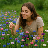 Centaurea cyanus (Cornflower, Polka Dot Mix, Dwarf Mixed)