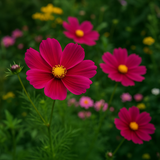 COSMOS bipinnatus 'Dazzler' (Cosmos, Crimson)