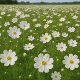COSMOS bipinnatus 'Purity' (Cosmos, White)