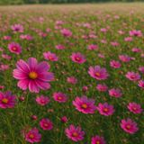COSMOS bipinnatus 'Radiance' (Cosmos, Deep Rose w/Crimson Eye)