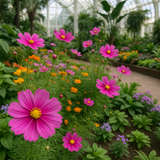 COSMOS bipinnatus 'Radiance' (Cosmos, Deep Rose w/Crimson Eye)