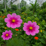 COSMOS bipinnatus 'Radiance' (Cosmos, Deep Rose w/Crimson Eye)