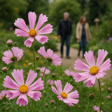 COSMOS bipinnatus 'Sea Shells' (Cosmos, Tubular petals)