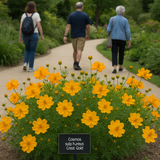 COSMOS sulphureus 'Crest Gold' (Sulphur Cosmos, Tall Gold)