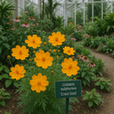 COSMOS sulphureus 'Crest Gold' (Sulphur Cosmos, Tall Gold)