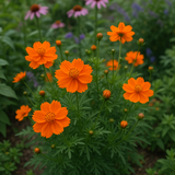 COSMOS sulphureus 'Crest Orange' (Sulphur Cosmos, Tall Orange)