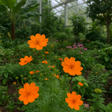 COSMOS sulphureus (Cosmos, Dwarf Orange)