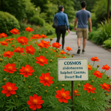 COSMOS sulphureus (Sulphur Cosmos, Dwarf Red)