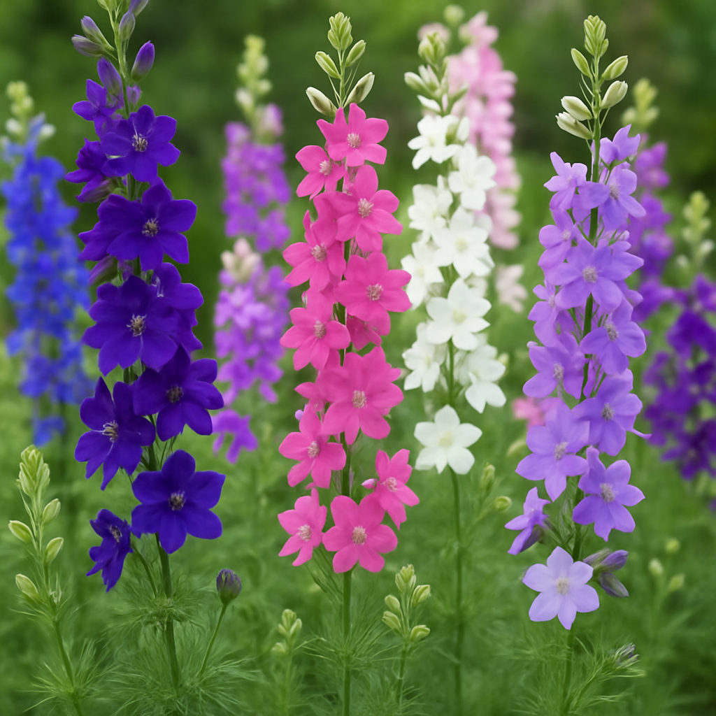 DELPHINIUM consolida 'Imperial Mix' (Rocket Larkspur, Mixed DELPHINIUM consolida 'Imperial Mix' (Rocket Larkspur, Mixed