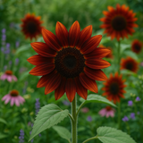 HELIANTHUS Annuus 'Velvet Queen' (Sunflower - Velvet Queen)