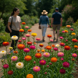 HELICHRYSUM bracteatum (Strawflower, Tall Mixed)