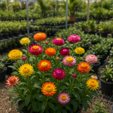 HELICHRYSUM bracteatum (Strawflower, Dwarf Mixed)