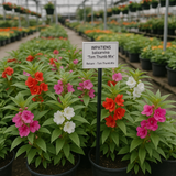 IMPATIENS balsamina 'Tom Thumb Mix' (Balsam - Tom Thumb Mix)