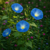 IPOMOEA tricolor 'Heavenly Blue' (Morning Glory, Blue)