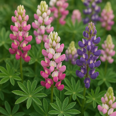 LUPINUS hartwegii nanus 'Pixie Delight' (Lupine, Dwarf Mixed