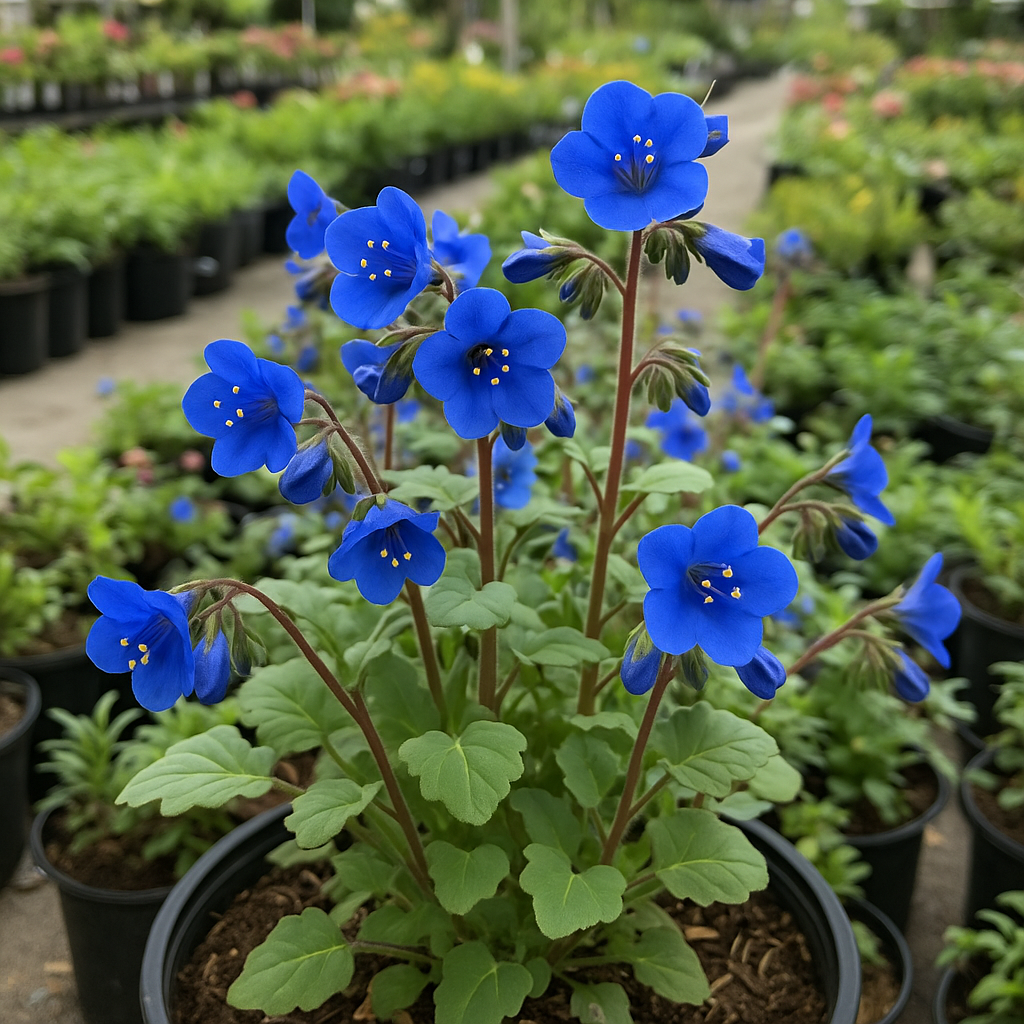 250 Graines Phacélie à Clochettes Bleues (California Bluebell) - Fleur Annuelle Mellifère - Hauteur 20-40 Cm - Semis Facile