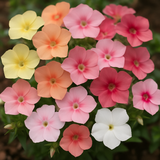 PHLOX drummondii (Annual Phlox, Pastel Shades Mix)