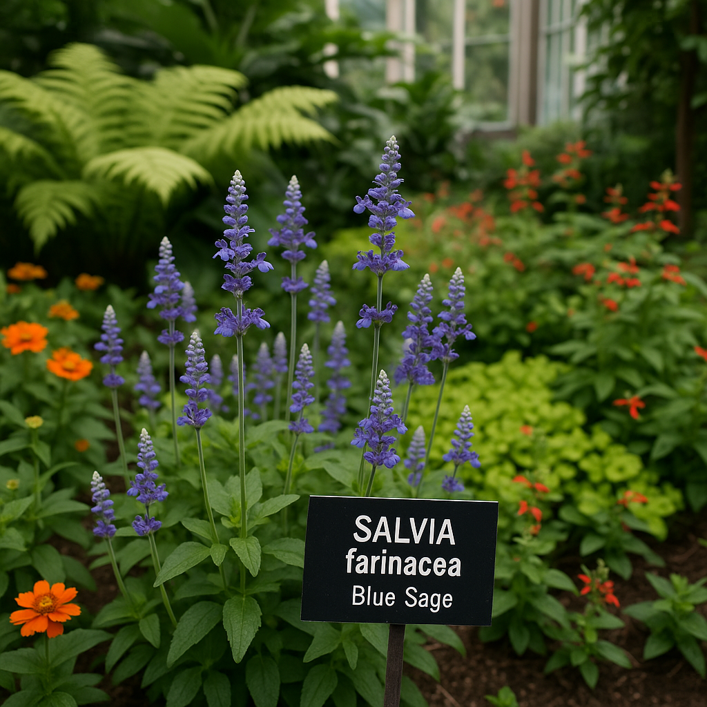 Sage Blue Non GMO Seeds - Salvia Farinacea Sage Blue Non GMO Seeds - Salvia Farinacea