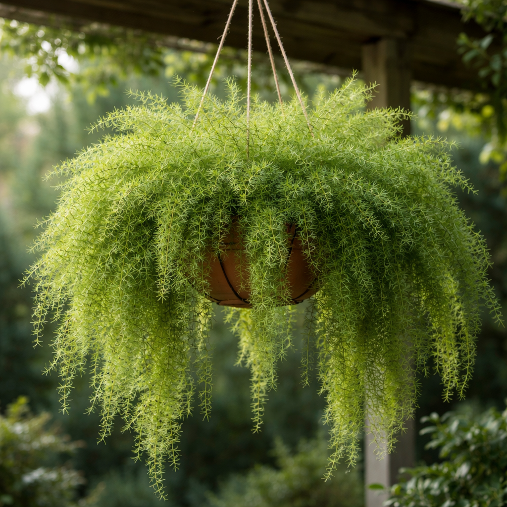 asparagus hanging plant Asparagus densiflorus ‘Sprengeri’ (Basket Fern, Emerald Fern, Sprengeri Asparagus Fern) Trial Packet Size (~ 20 Seeds)