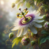 Passiflora incarnata (Maypop, Purple Passionflower, True Passionflower, Wild Apricot, Wild Passion Flower, Wild Passion Vine)