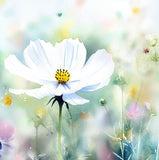 COSMOS bipinnatus 'Purity' (Cosmos, White)