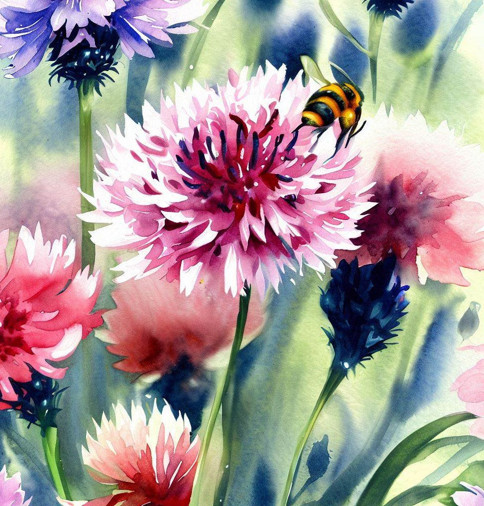 Centaurea cyanus (Cornflower, Polka Dot Mix)