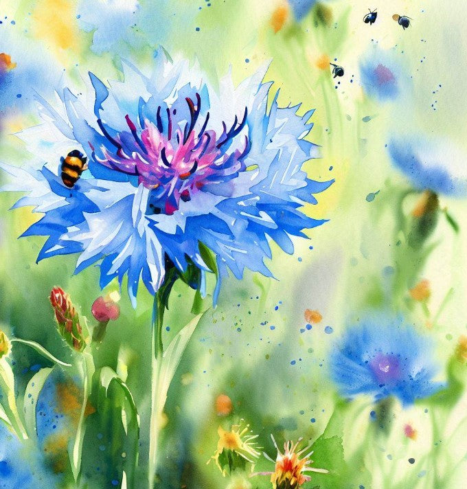Centaurea cyanus (Cornflower, Polka Dot Mix)