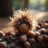 Corylus americana x avellana with hulls (Hybrid Hazelnut, American European Filbert)