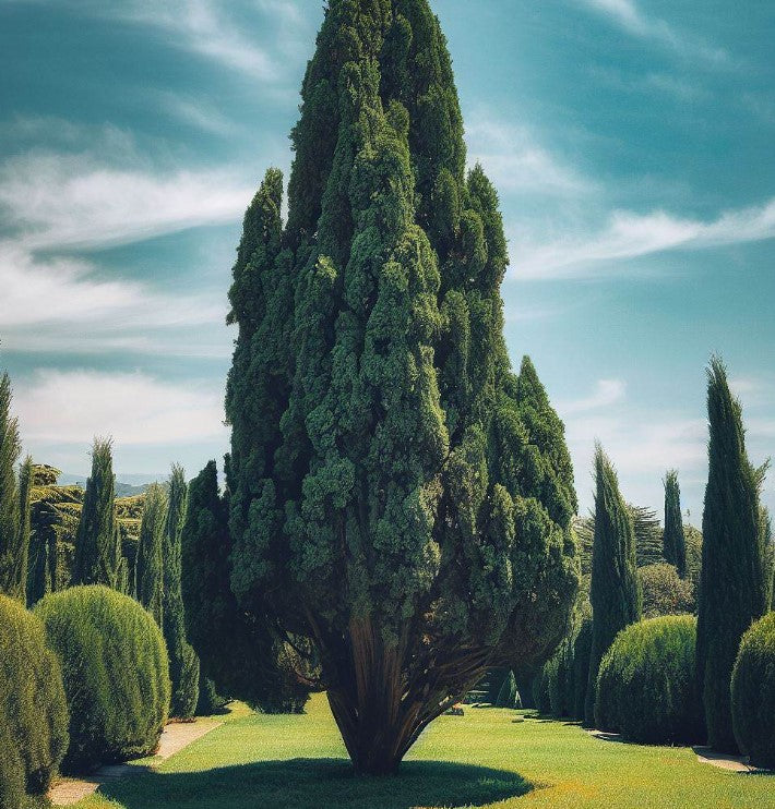 Italian Cypress Tree Logo Italian Cypress Tree Logo
